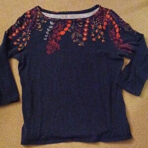 Talbots Floral Patterned Top L